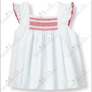 Janie and Jack Smocked Pinstripe Top